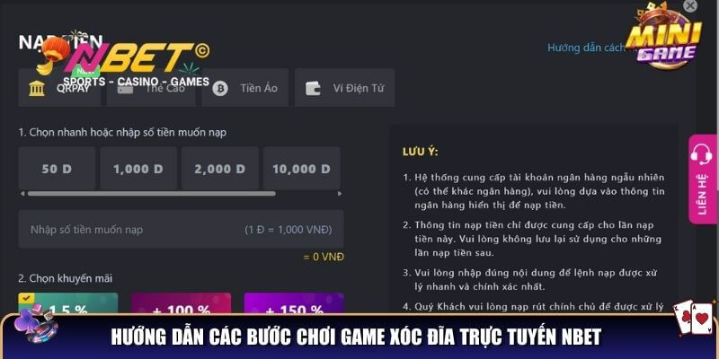 Xóc đĩa trực tuyến: Hướng dẫn trải nghiệm chơi game tại NBET 4 Hướng dẫn các bước chơi game xóc đĩa trực tuyến